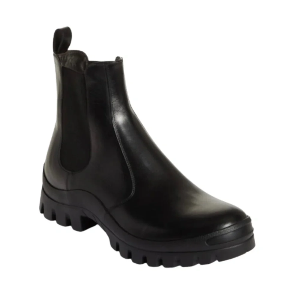 🔴SOLD🔴 THE ROW Greta Lug Sole Winter Chelsea Boot- Black - Picture 3 of 16